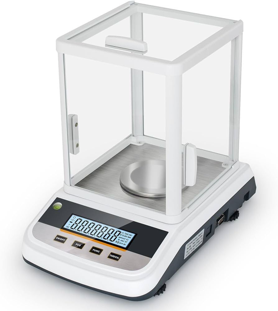 500g Analytical Lab Balance with 0.001g Ultra-Precision, Digital Scale Multi-Functional Units Plug-in Exclusive 500g Weight - Ideal for Laboratories, 