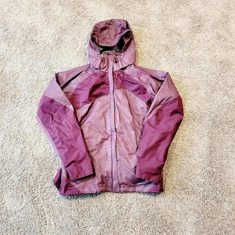 Columbia Womens Size Medium Omni Tech Interchange Jacket Burgundy