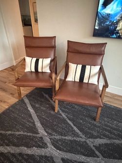 2 Accent Chairs + pillows