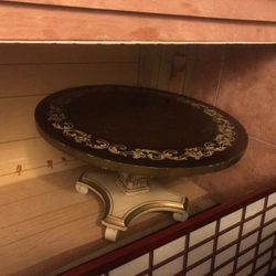 Wooden Coffee Table With Thick Glass Top 