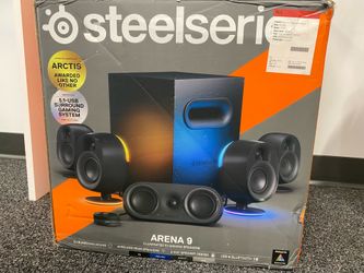 SteelSeries Arena 9 5.1 Bluetooth Gaming Speaker System with RGB Lighting - Black