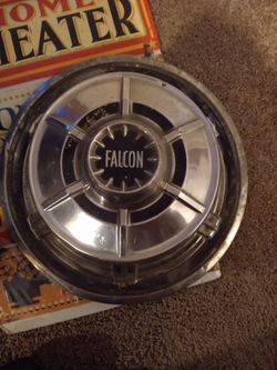 Vintage steel hubcaps