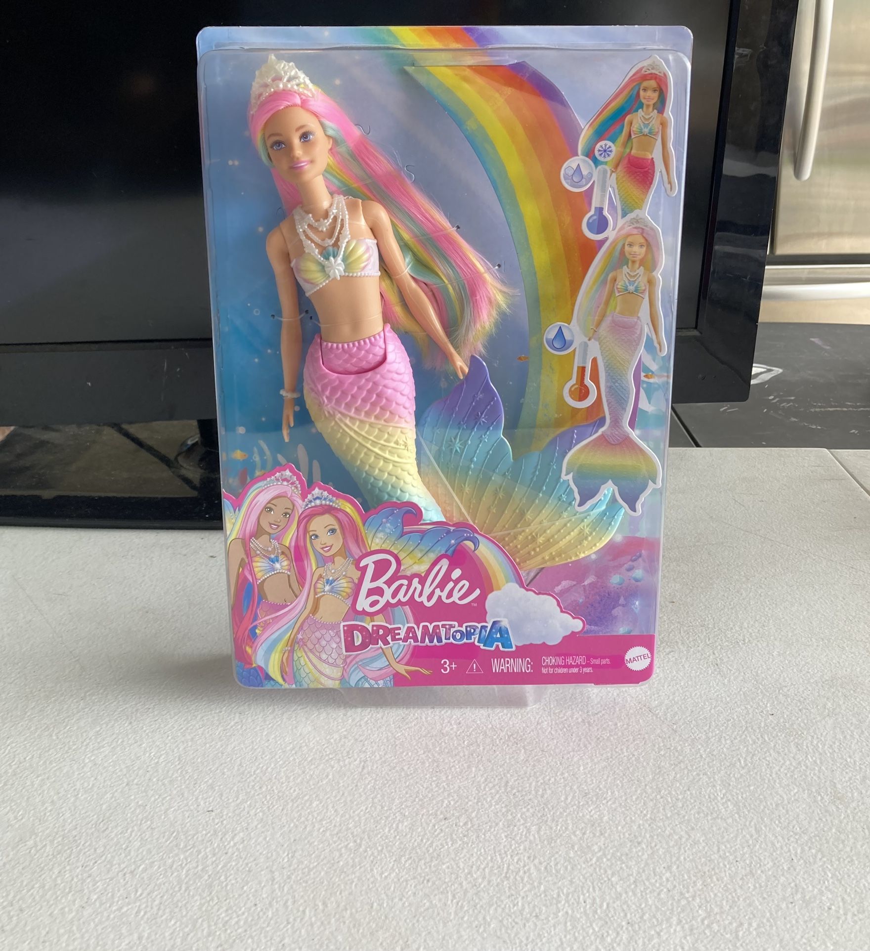 Barbie Dreamtopia Rainbow Magic Mermaid Doll Water-Activated Color Change Toy