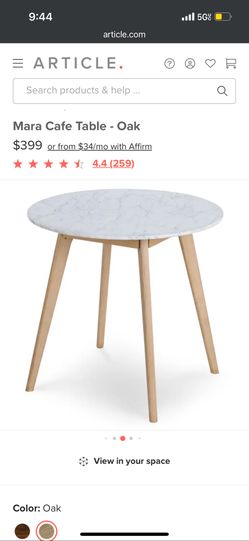 Article Mara Marble wood Table