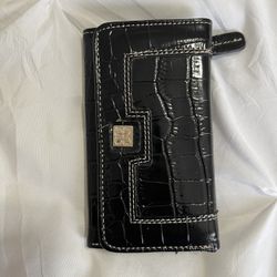Black Crocodile Leather Wallet - $3