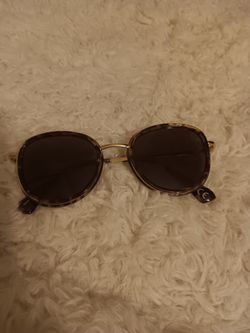 Forever 21 Tortoiseshell Gold-Frame Sunglasses + Protective Case
