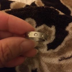 Stainless Steel Wedding Band Size 6 1/2