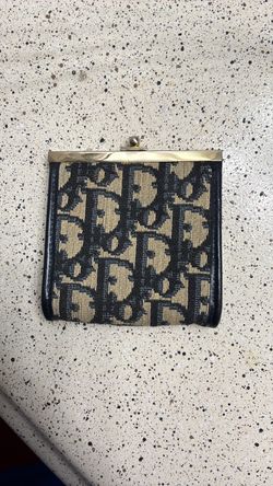 Vintage Christian Dior oblique canvas coin purse (1970s)