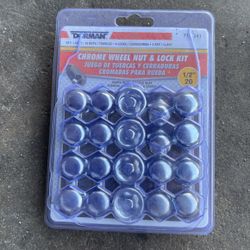 Chrome Wheel Nut & Lock Kit