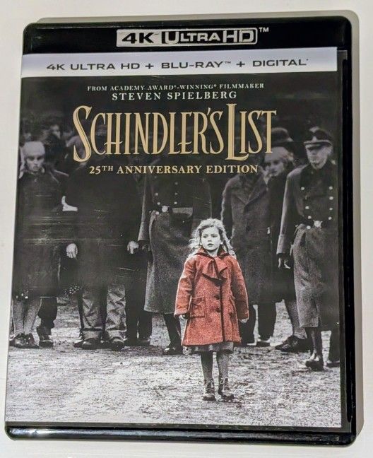Schindler's List 4k + Blu Ray