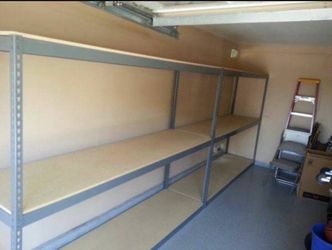 Garage Storage Rack Shelving 96 in W x 24 in D Boltless Shelves Similar To Uline And Grainger Delivery Available