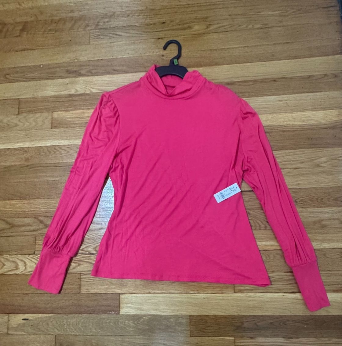Size XL Long Sleeve Blouse Mock Neck