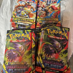 Pokémon Mega Evolution & Phantasmal Flames Booster Packs - SEALED