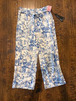 New - Nicole miller Wide-Leg Tropical Print Pants