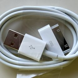 Genuine Apple Sync Cables | MFI 30-pin to USB A | 3 ft