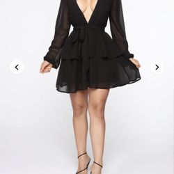 Black Mini Dress Women Size M