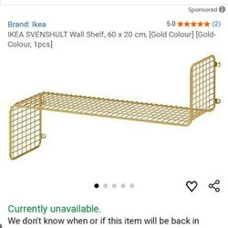 Gold Floating Shelf