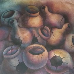 Tataa Nshue - Sand & Acrylic paint