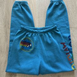 Aviator Nation Cuffed Sweatpants - Cobalt - Size Medium