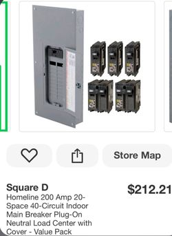 BRAND NEW IN BOX HOMELINE CIRCUIT INDOOR MAIN BREAKER PLUG-ON NEUTRAL LOAD CENTER WITH COVER