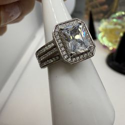 925 Sterling Silver Ring Size #6 -9 Only 