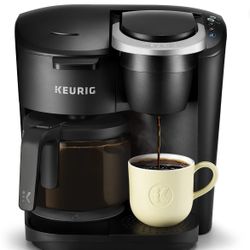 Keurig K-Duo Essentials Black Single-Serve K-Cup Pod Coffee Maker