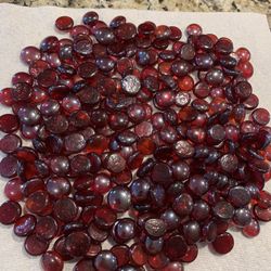 Large Bag 3/4 Inch Solid  Pearlized Burgundy Glass Beads For Decorating Or Crafting