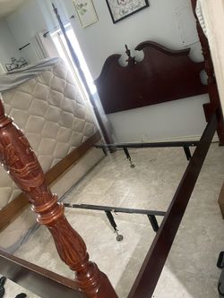 REAL wood QUEEN Bed FRAME