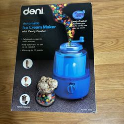 BRAND NEW DENI AUTOMATIC ICE CREAM MAKER WITH CANDY CRUSHER 5201