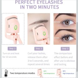 Heated Eyelash Curler (Pink)