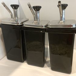  Set of 3 Liquid 54034 Soda Fountain Ceramic Containers