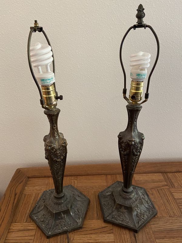 Antique Metal Lamp Stands (2) for Sale in Bremerton, WA OfferUp