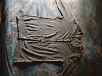 A  Greyish Quarter Length Sleeves Women's Top