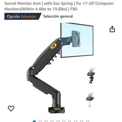 NB North Bayou Monitor Desk Mount Stand | Full Motion Swivel Monitor Arm | with Gas Spring | for 17-30''Computer Monitors(Within 4.4lbs to 19.8lbs) | 