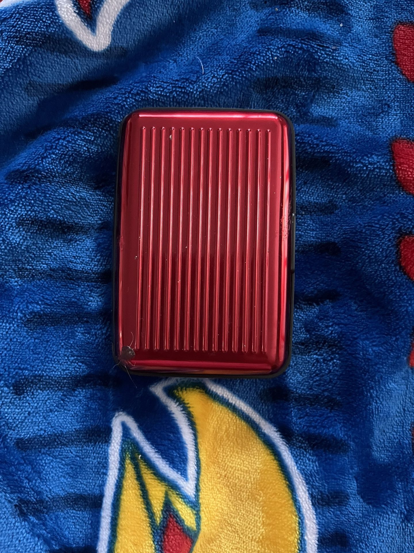 Red plastic card wallet