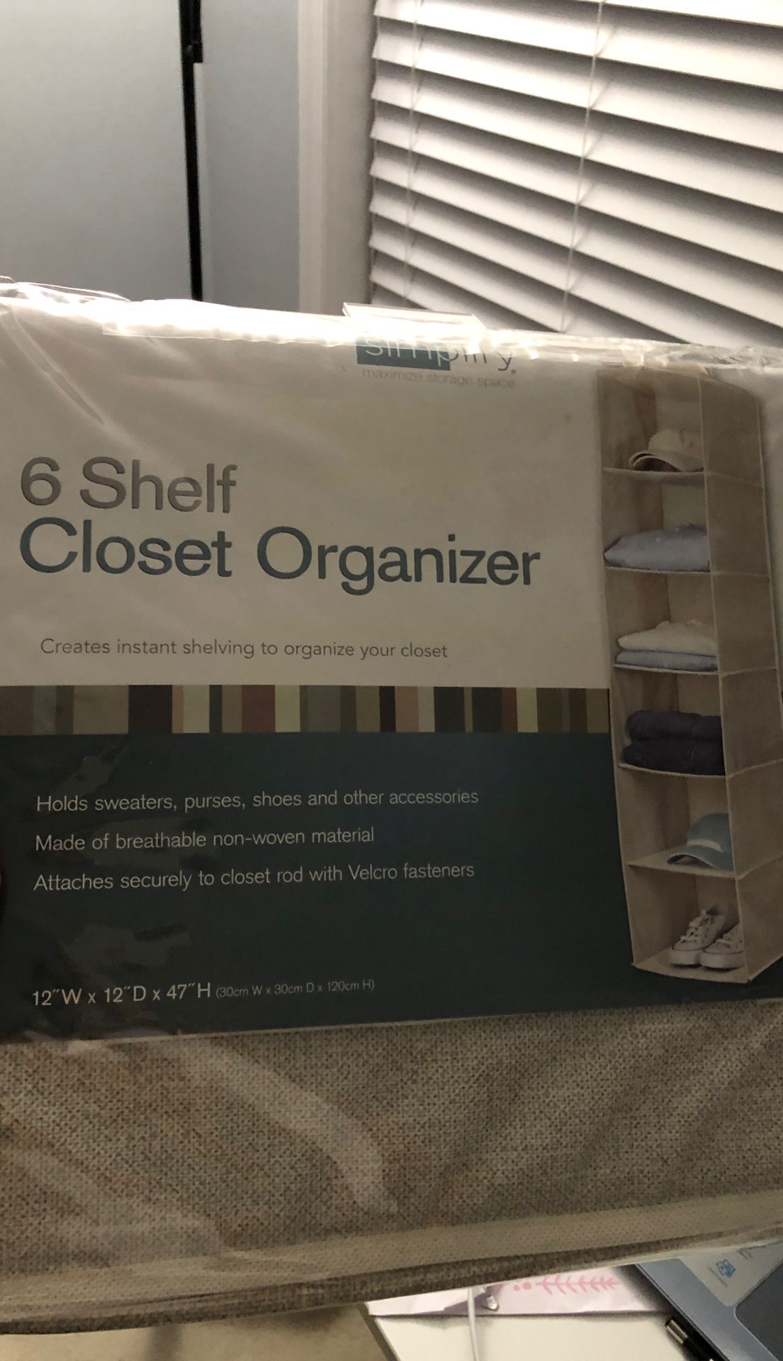 6 shelf hanging closet organizer