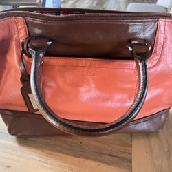 Tignanello Purse Orange/Brown