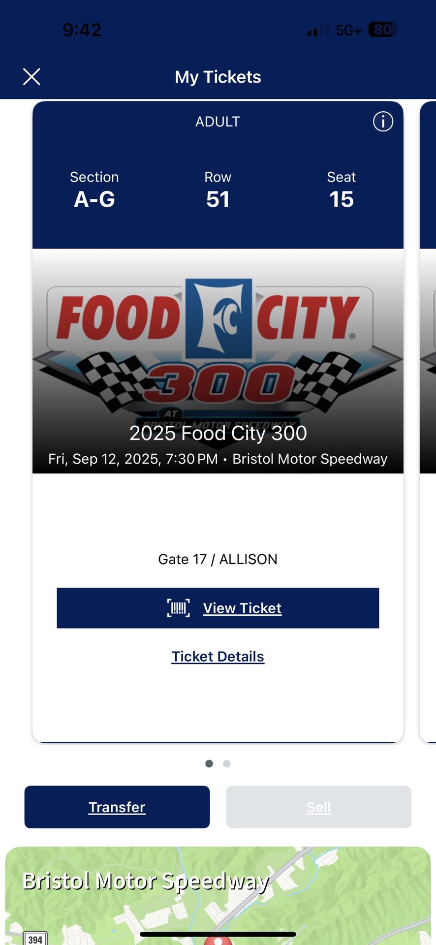 Two Ticket To Friday Night Race