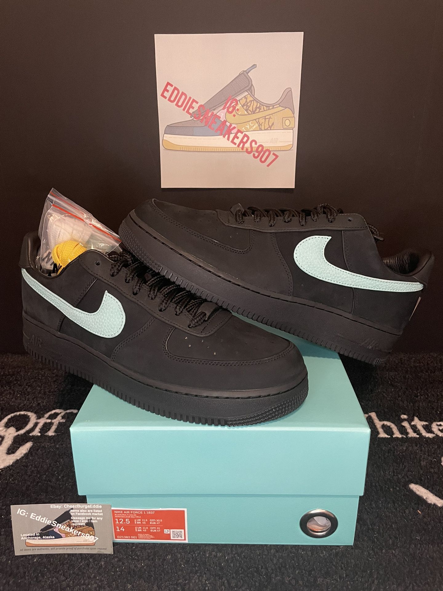 Nike Air Force 1 x Tiffany & Co 1837 Men’s Size 12.5