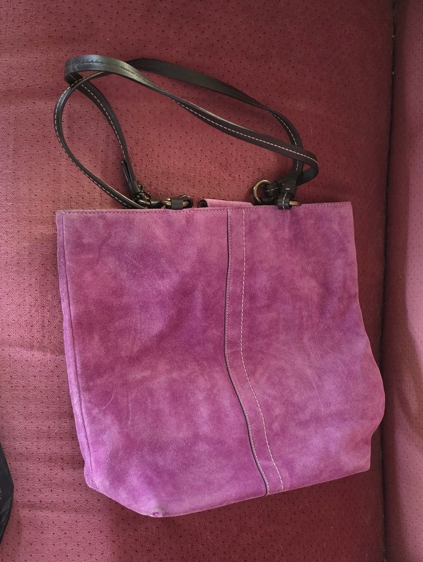 Authentic Coach Suede Purse