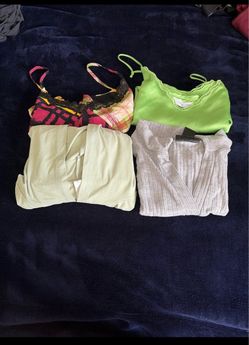 Lot of 4 Cami Top, crop top, & long sleeve hoodie lot of 4