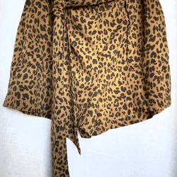 A New Day Women’s Belted Elastic Waist Shorts with Pockets, Large   