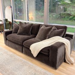 Dark Chocolate 2-Piece Modular Sectional