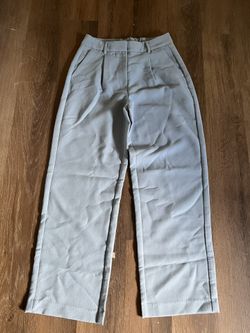 Light Blue Wide Leg Trousers 