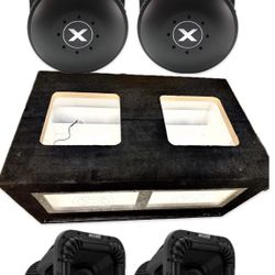 NEW POWERFUL KICKER SOLO X 15” SUBWOOFERS WITH BIG PORTED BOX CUSTOM RGB LIGHTS 