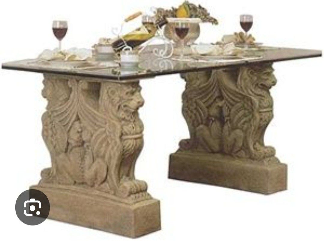 Twin Griffin Lion Table Bases
