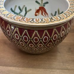 Large Asian Chinese Fish Bowl Pot Planter