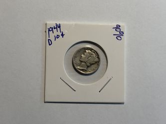 1944-D Mercury Dime 10C 90% Silver Denver Mint Circulated US Coin