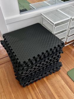ProsourceFit half-inch EVA exercise floor tiles — 48 sq ft / 12 tiles