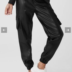 ALO YOGA Faux Leather Power Hour Jogger